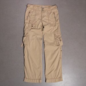 Polo Ralph Lauren Womens Baggy Cargo Pants Tan y2k Skate Military Utility Size 6